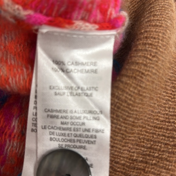 Brodie multicolored sweater.  100% cashmere. button-down.  NWT - Picture 6 of 7